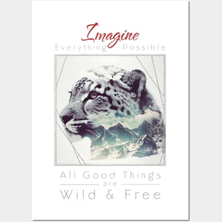 Snow Leopard Nature Outdoor Imagine Wild Free Posters and Art